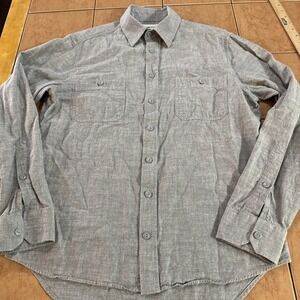 Taylor Stitch Light Heather Gray Casual Button-Down Shirt
